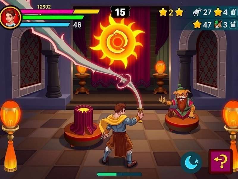 Warm Sword Whirl gameplay screenshot showing combat mechanics