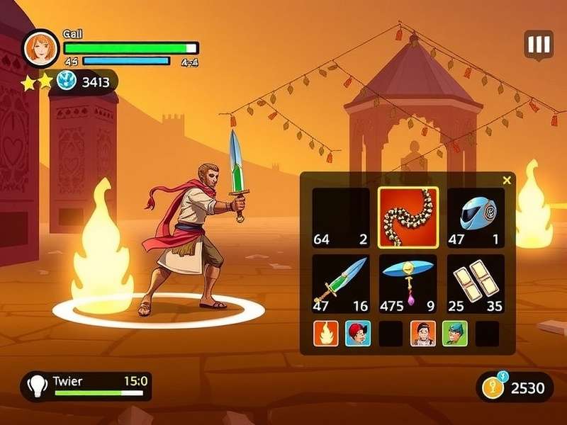 Warm Sword Whirl character customization screen